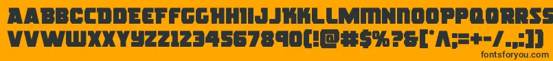 roguehero Font – Black Fonts on Orange Background