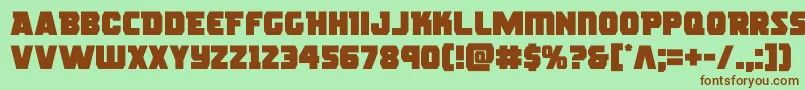 roguehero Font – Brown Fonts on Green Background