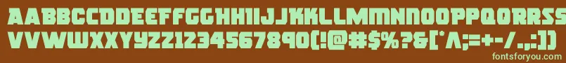 roguehero Font – Green Fonts on Brown Background