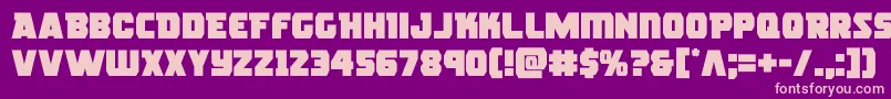 roguehero Font – Pink Fonts on Purple Background