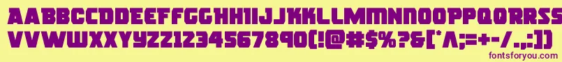 roguehero Font – Purple Fonts on Yellow Background