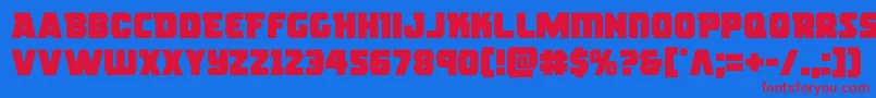 roguehero Font – Red Fonts on Blue Background