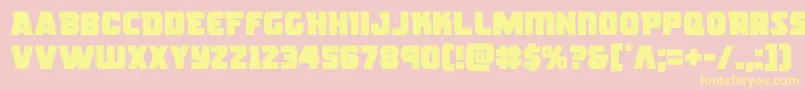 roguehero Font – Yellow Fonts on Pink Background
