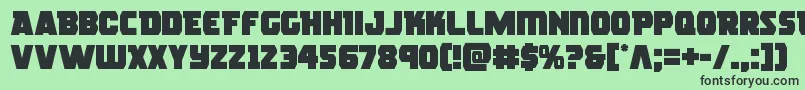 roguehero Font – Black Fonts on Green Background