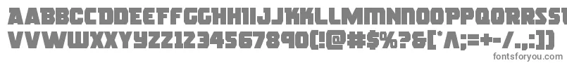 フォントroguehero – 白い背景に灰色の文字