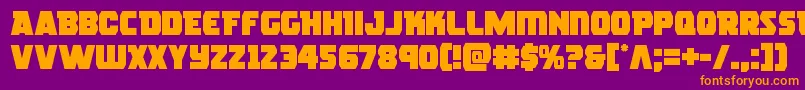 roguehero Font – Orange Fonts on Purple Background