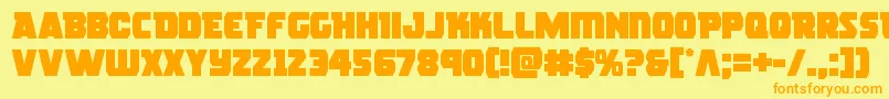 roguehero Font – Orange Fonts on Yellow Background