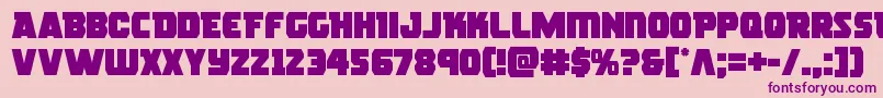 roguehero Font – Purple Fonts on Pink Background