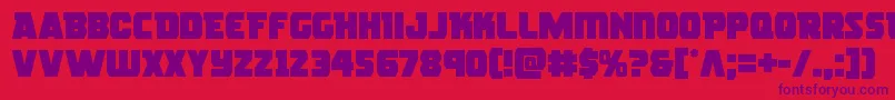 roguehero Font – Purple Fonts on Red Background