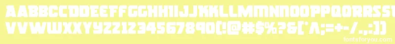 roguehero Font – White Fonts on Yellow Background