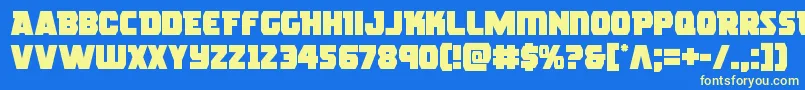 roguehero Font – Yellow Fonts on Blue Background