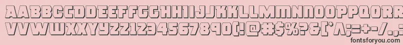 roguehero3d Font – Black Fonts on Pink Background