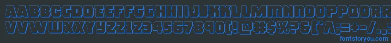 roguehero3d Font – Blue Fonts on Black Background