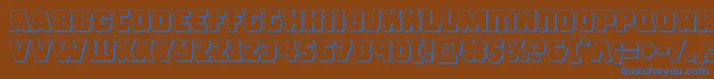 roguehero3d Font – Blue Fonts on Brown Background