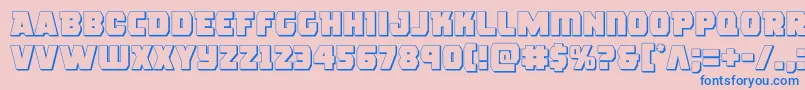 roguehero3d Font – Blue Fonts on Pink Background
