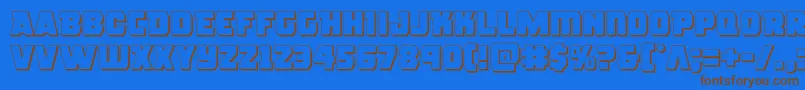 roguehero3d Font – Brown Fonts on Blue Background