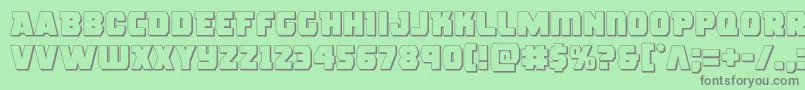 roguehero3d Font – Gray Fonts on Green Background
