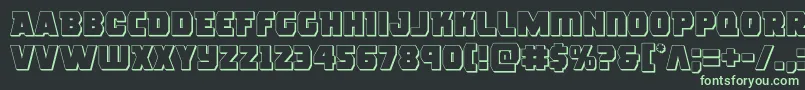 roguehero3d Font – Green Fonts on Black Background