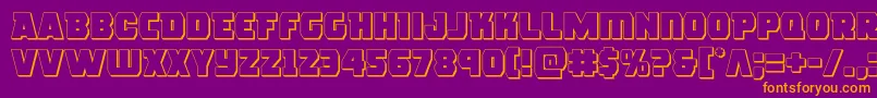 roguehero3d Font – Orange Fonts on Purple Background