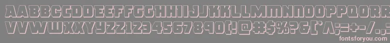 roguehero3d Font – Pink Fonts on Gray Background