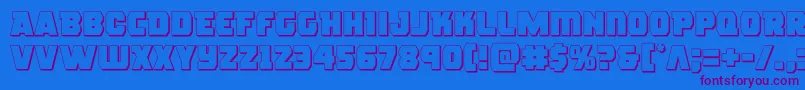 roguehero3d Font – Purple Fonts on Blue Background