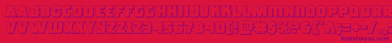 roguehero3d Font – Purple Fonts on Red Background