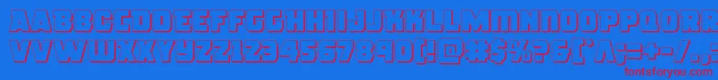 roguehero3d Font – Red Fonts on Blue Background