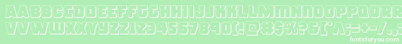 roguehero3d Font – White Fonts on Green Background