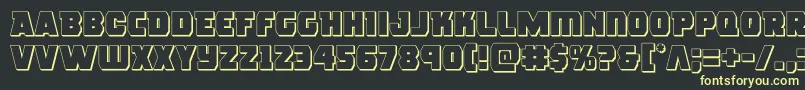 roguehero3d Font – Yellow Fonts on Black Background