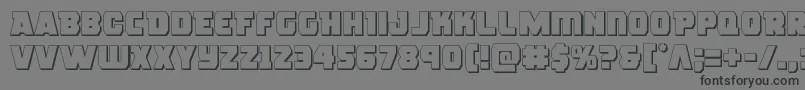 roguehero3d-Schriftart – Schwarze Schriften auf grauem Hintergrund