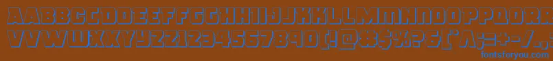 Шрифт roguehero3d – синие шрифты на коричневом фоне