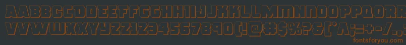 roguehero3d Font – Brown Fonts on Black Background