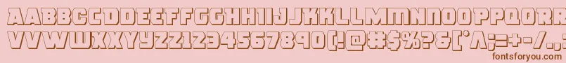 Шрифт roguehero3d – коричневые шрифты на розовом фоне