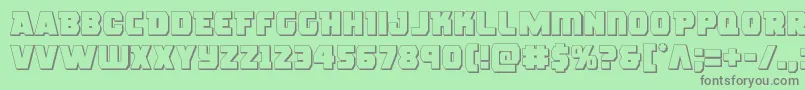 Шрифт roguehero3d – серые шрифты на зелёном фоне