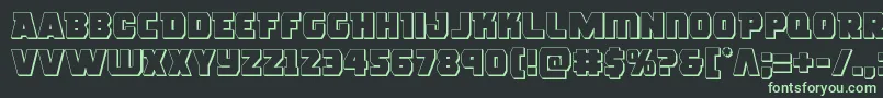 Шрифт roguehero3d – зелёные шрифты на чёрном фоне