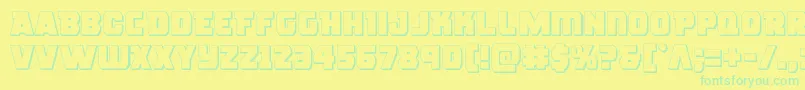 roguehero3d Font – Green Fonts on Yellow Background