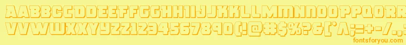 Шрифт roguehero3d – оранжевые шрифты на жёлтом фоне