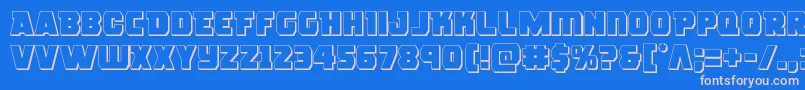 フォントroguehero3d – ピンクの文字、青い背景