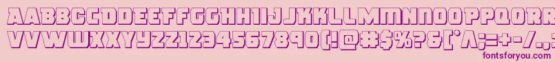 roguehero3d Font – Purple Fonts on Pink Background