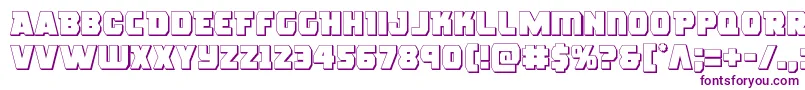 Шрифт roguehero3d – фиолетовые шрифты на белом фоне
