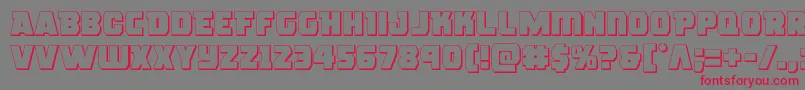 roguehero3d-Schriftart – Rote Schriften auf grauem Hintergrund