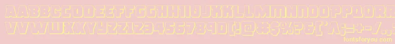 roguehero3d Font – Yellow Fonts on Pink Background