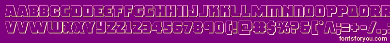Шрифт roguehero3d – жёлтые шрифты на фиолетовом фоне