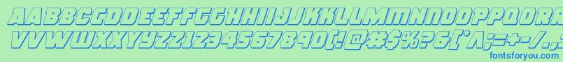 roguehero3dital Font – Blue Fonts on Green Background