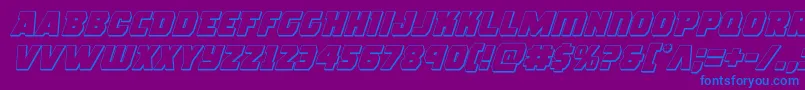 roguehero3dital Font – Blue Fonts on Purple Background