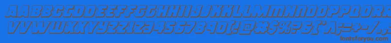 roguehero3dital Font – Brown Fonts on Blue Background