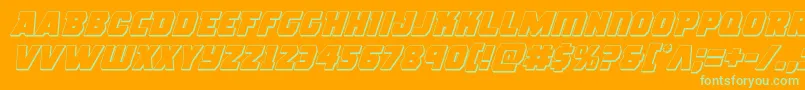 roguehero3dital Font – Green Fonts on Orange Background