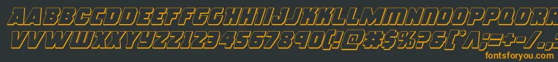 roguehero3dital Font – Orange Fonts on Black Background