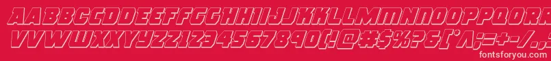 roguehero3dital Font – Pink Fonts on Red Background