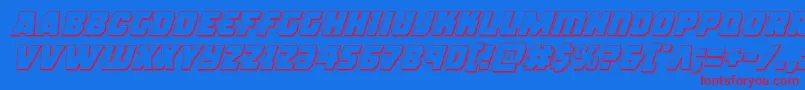 roguehero3dital Font – Red Fonts on Blue Background